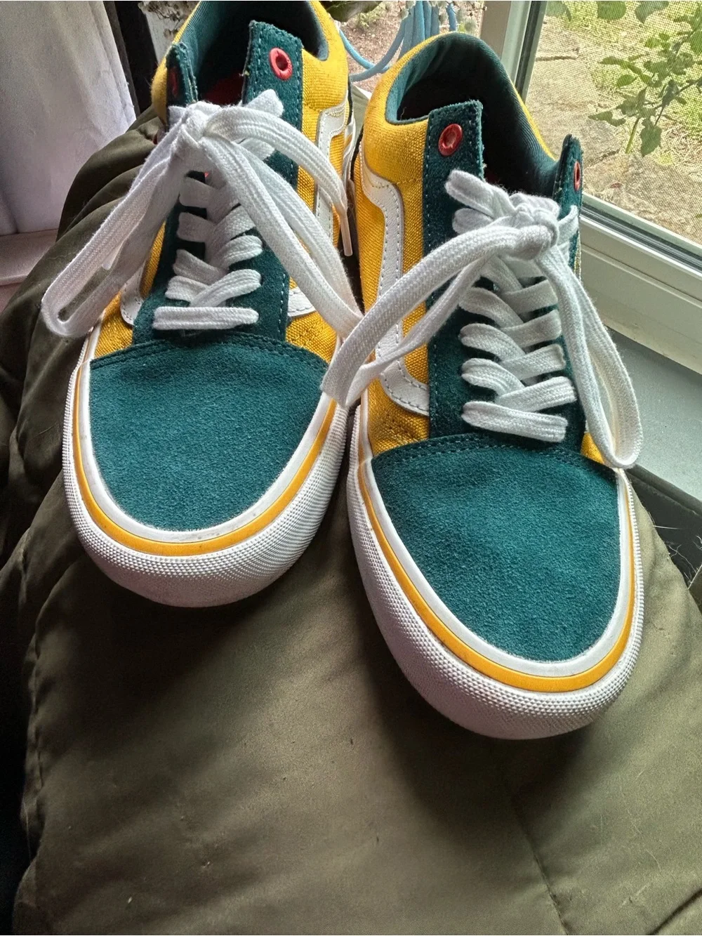 Vans Yellow and Black Low-Top Sneakers